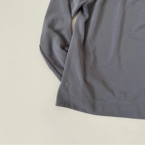 Athleta Seasoft Crewneck Sweatshirt in COSMOS gray blue, Size XS - Picture 14 of 16